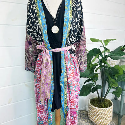 Patchwork Silk Kimono Robe