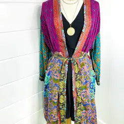 Patchwork Silk Kimono Robe