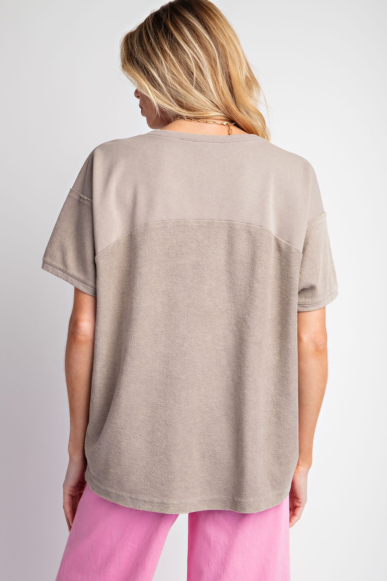Mineral Washed Terry Knit Top
