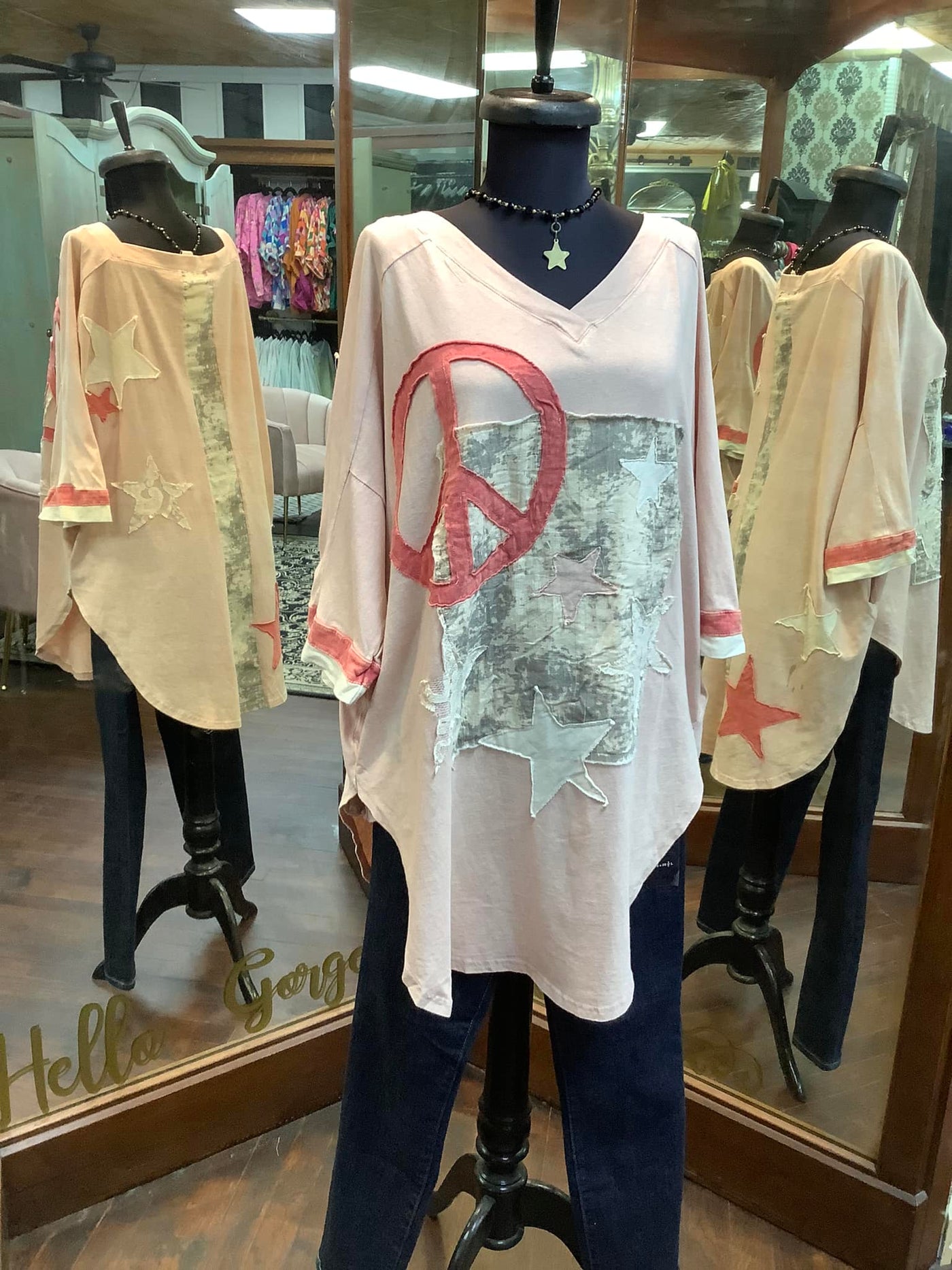 Stars with Peace sign shirt
