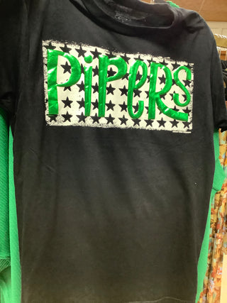 Metallic Puff Pipers with Stars Tee