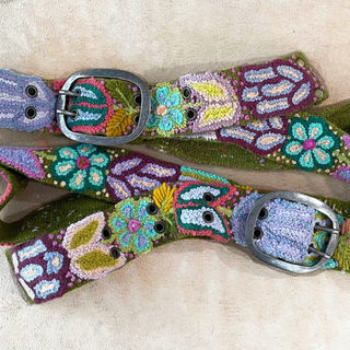 Folklorica Floral Embroidered Wool Belt
