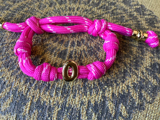 Initial Bubble Letter Knot Bracelet