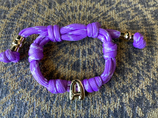 Initial Bubble Letter Knot Bracelet