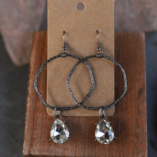 Antique Silver Hoop Earrings