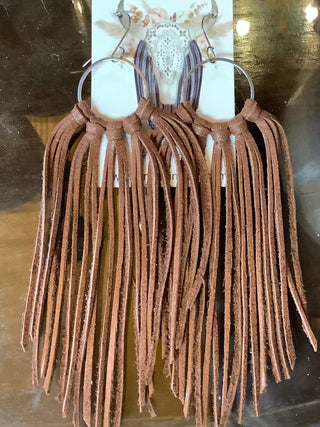 Cascade Fringe Hoops Earrings