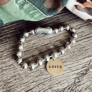 Stainless Steel & Brass Coin Tag Bracelets