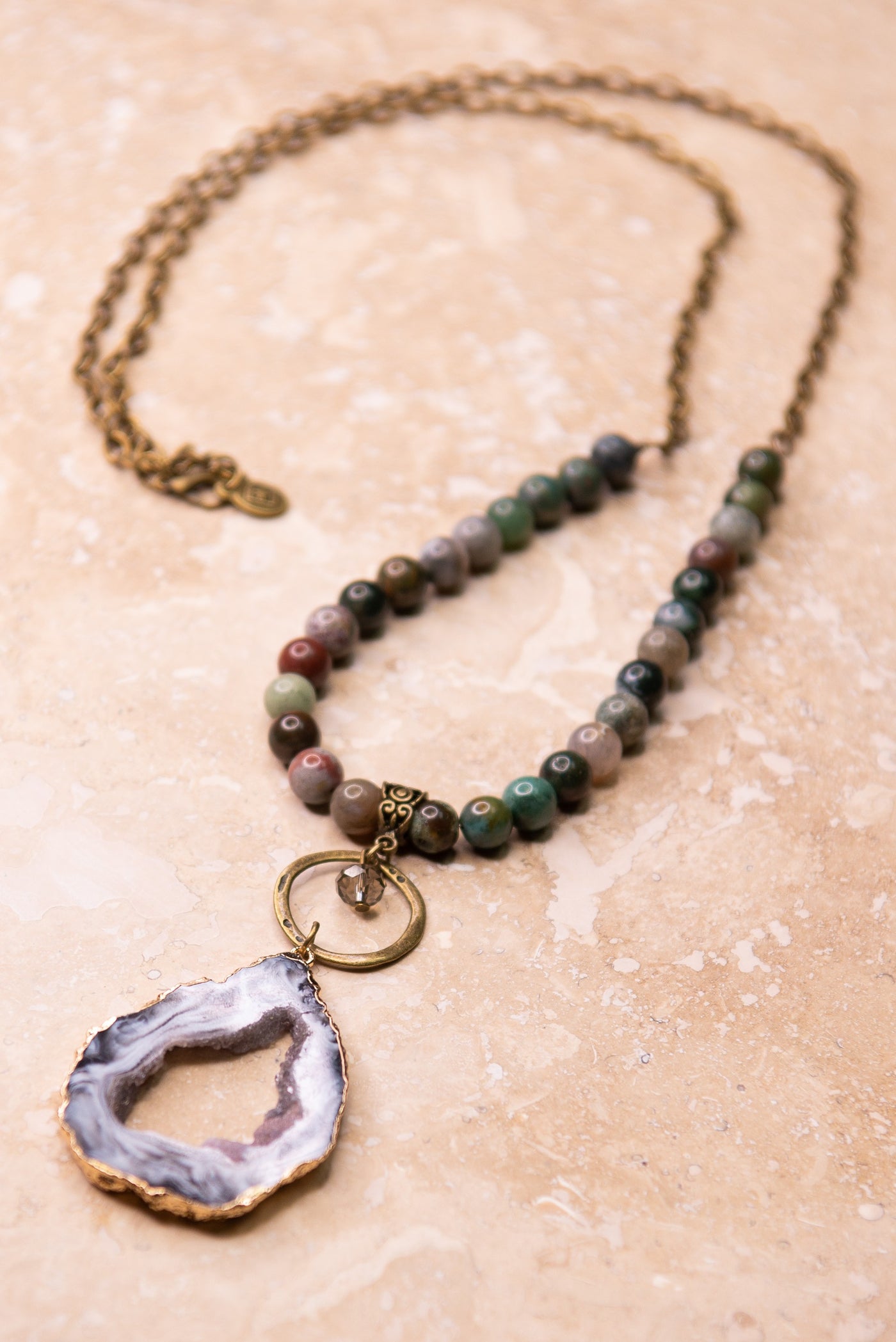 Carly India Agate Necklace