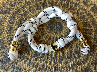 Initial Bubble Letter Knot Bracelet