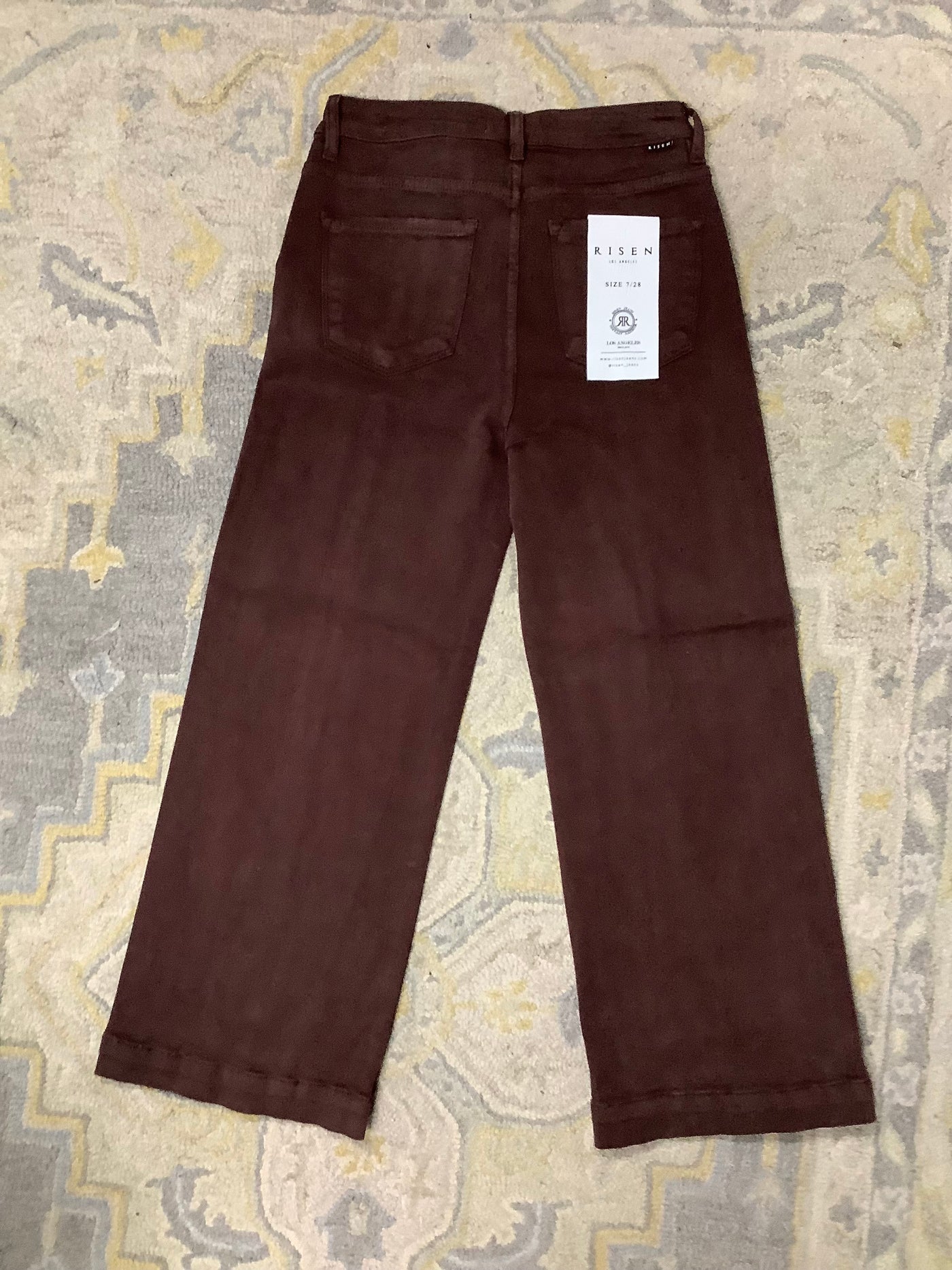 Tummy Control High Rise Wide Chocolate Jeans