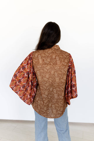 Western Abstract Blouse
