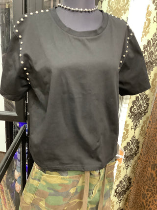 Studded Black Blouse