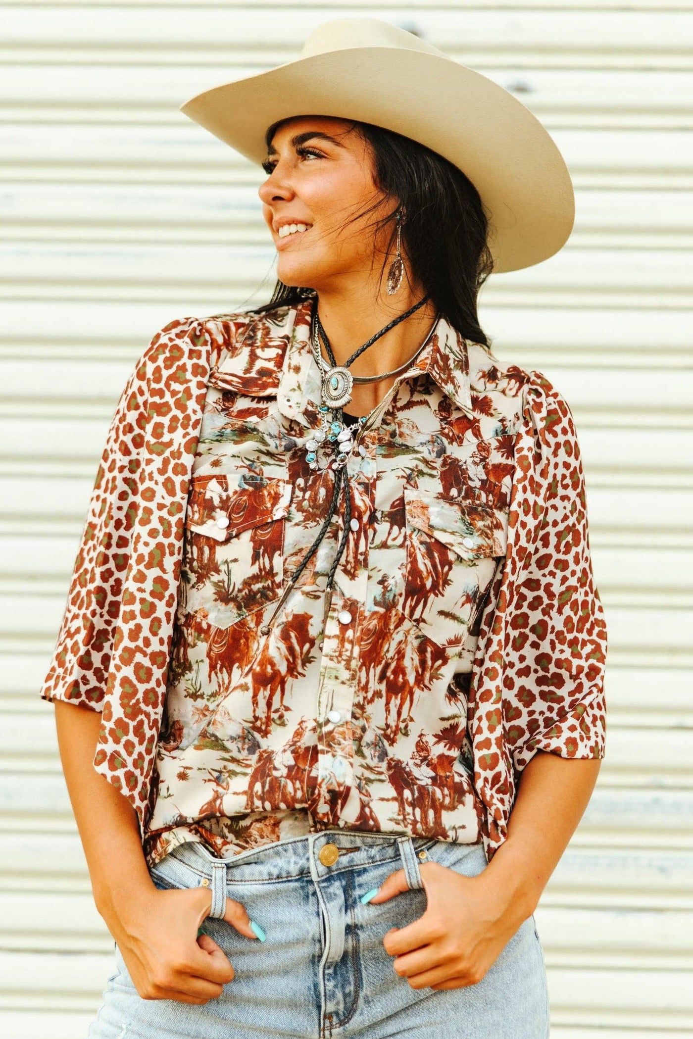 Cowboy Cheetah Blouse
