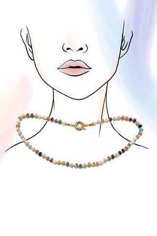 Natural Semi-Precious Stone Beaded Necklace