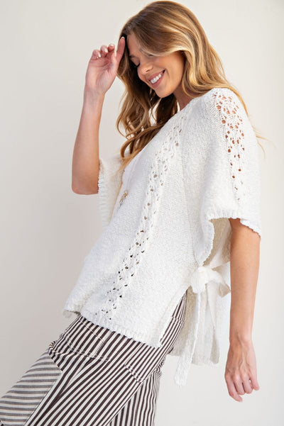 Half Sleeve Knitted Poncho