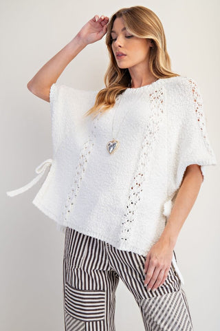 Half Sleeve Knitted Poncho