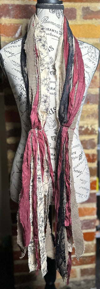 Fringe Scarf - DARK ACADEMIA