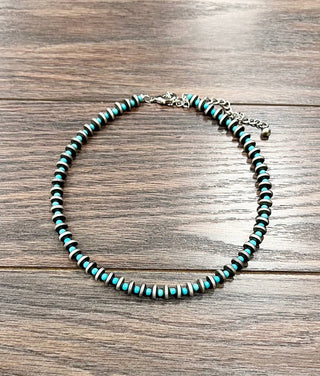 16+" Handmade Rondelle Navajo Bead Necklace