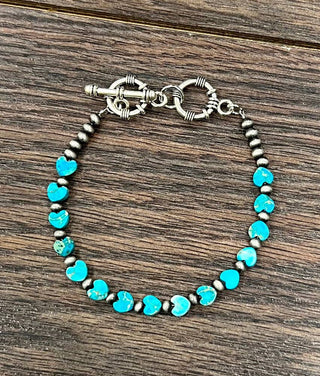 Handmade 6mm Heart Gemstone Adjustable Bracelet