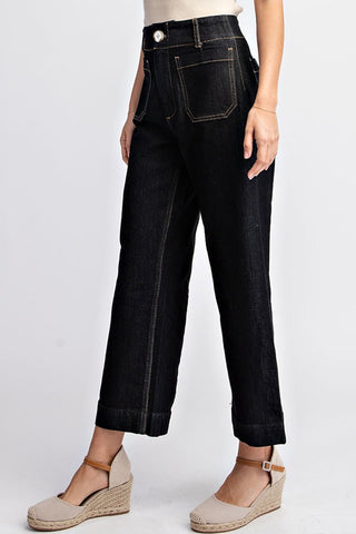 Cropped Straight Leg Pants