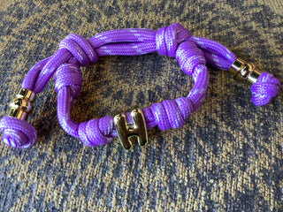 Initial Bubble Letter Knot Bracelet