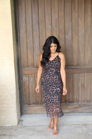 Cheetah Mesh Dress