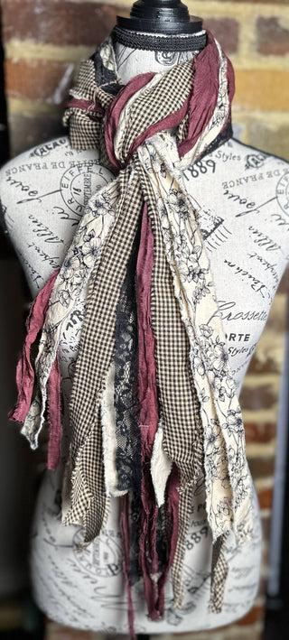 Fringe Scarf - DARK ACADEMIA