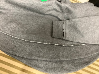 Green Metallic Puff Piper Sweatshirt