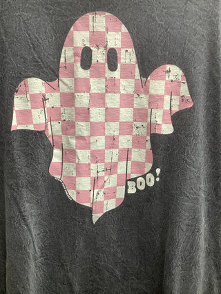 Checkered Boo Tee