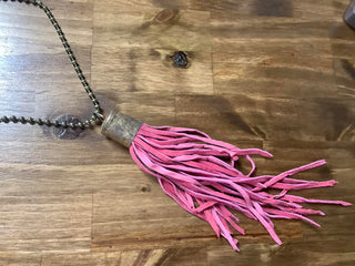 Ball Chain Tassel Neckalce