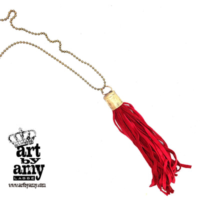 Ball Chain Tassel Neckalce