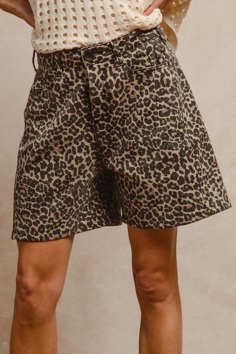 Leopard Print Shorts