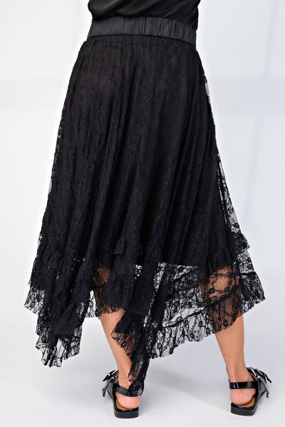 ALLOVER LACE SHARKBITE SKIRT