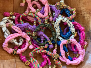 Initial Bubble Letter Knot Bracelet