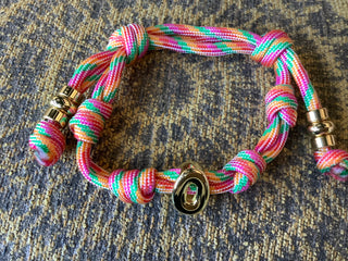Initial Bubble Letter Knot Bracelet