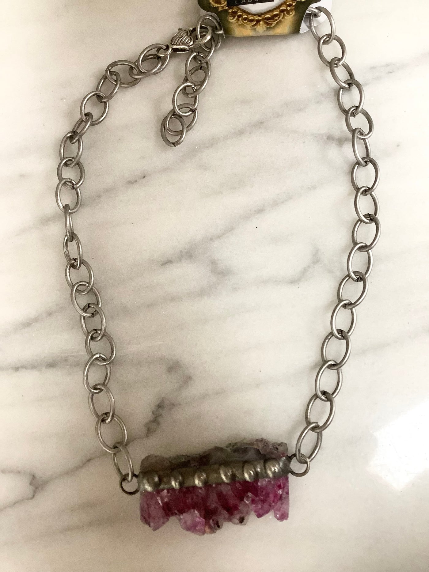 Fuchsia Stone Necklace