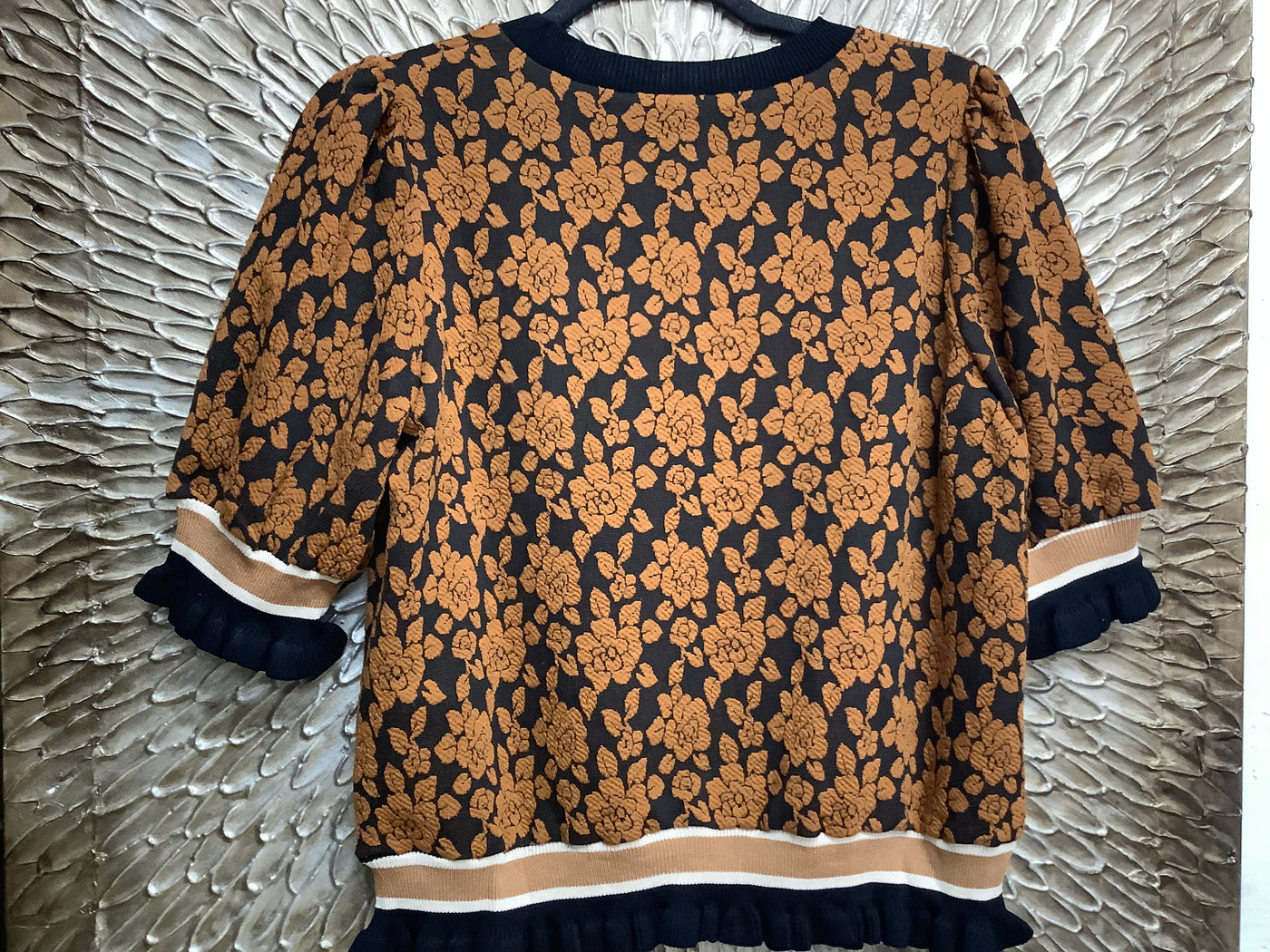 Textured Rose Knit Blouse