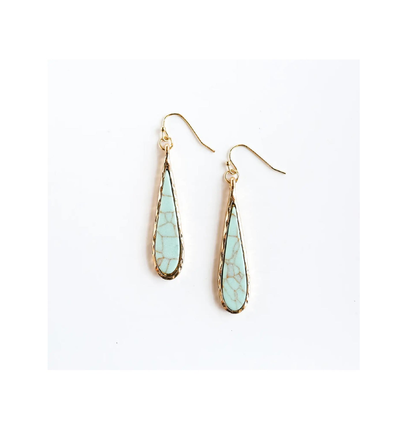 Gold Thin Teardrop Earrings