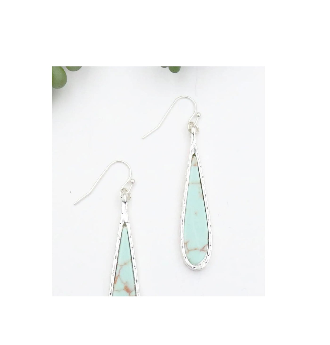 Silver Thin Teardrop Earrings