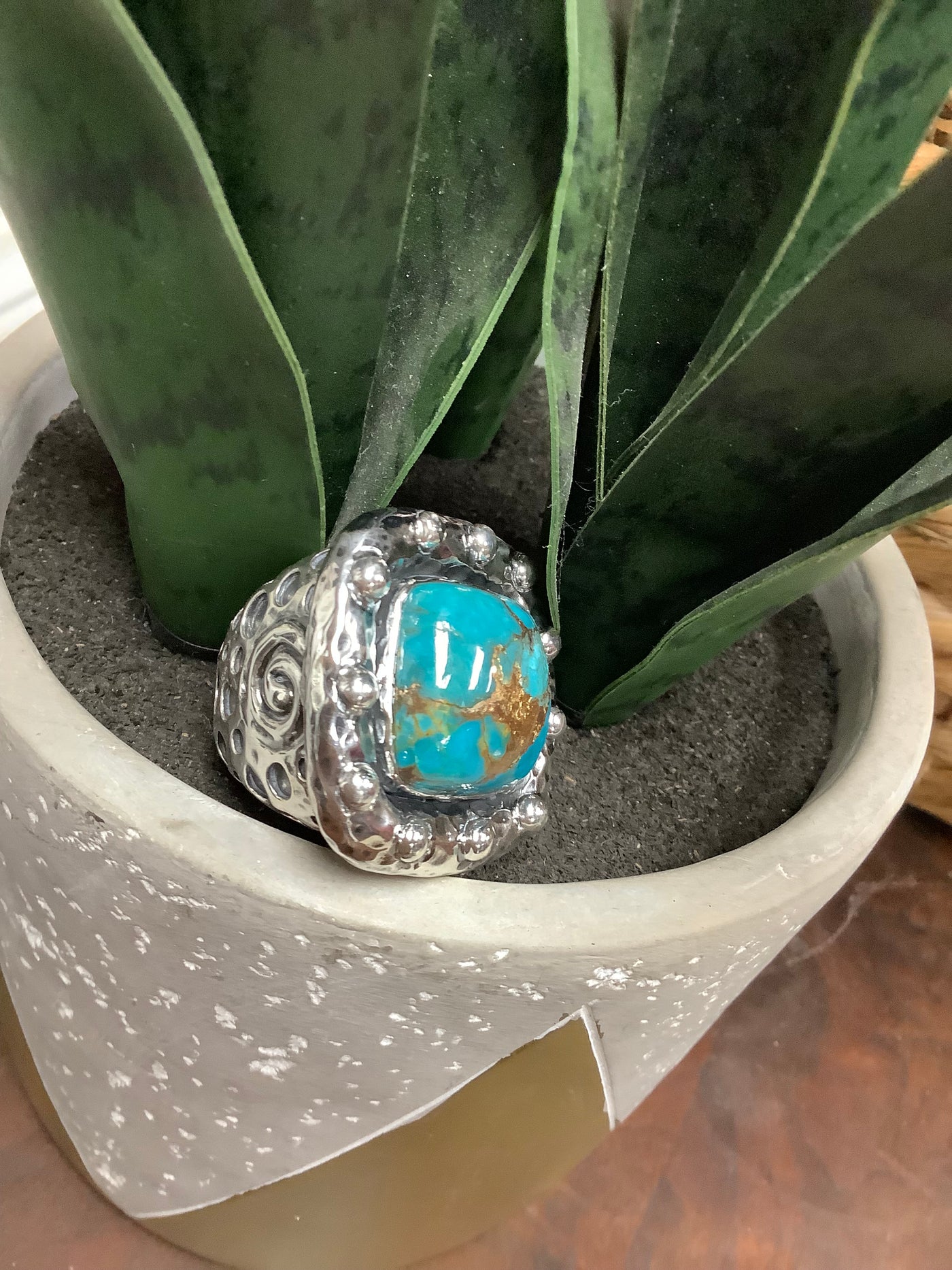 Turquoise Starburst Ring