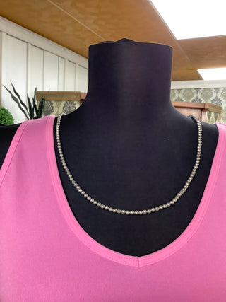 25 Inch Necklace 4mm Silver Plated