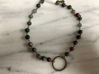 Copper ring with beads choker