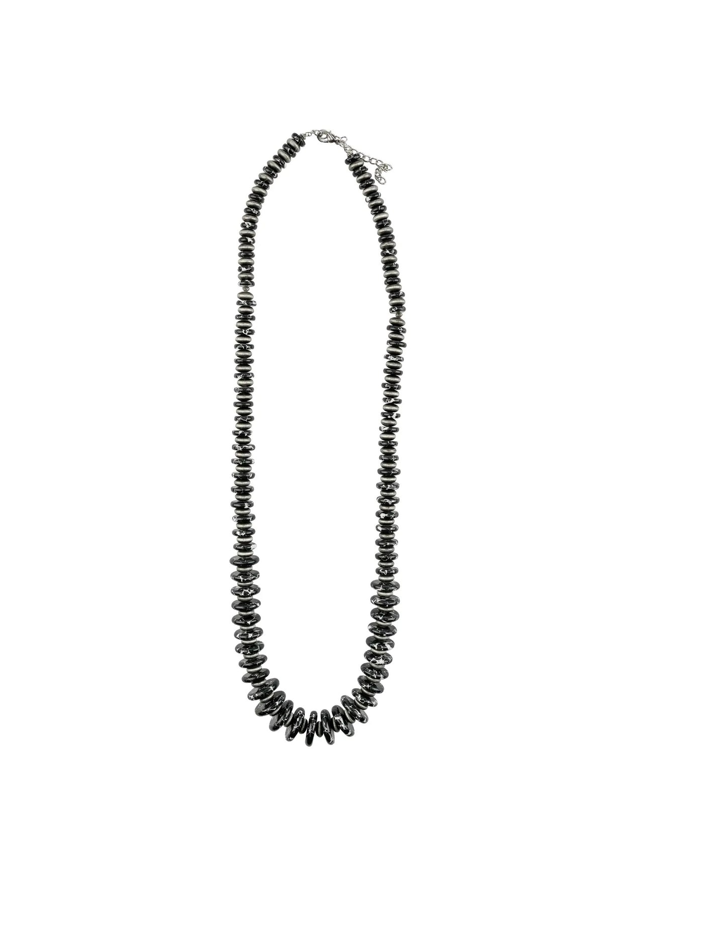 Navajo Pearl & Black Disc Necklace