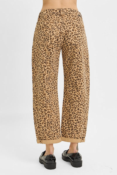 Leopard Barrel Pants
