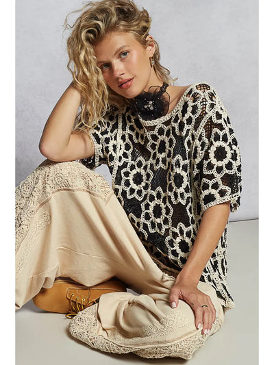 Crochet Knit Top