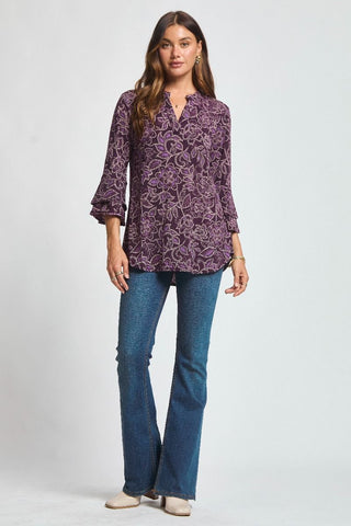 Plum Floral Top