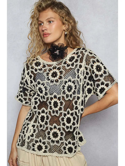 Crochet Knit Top