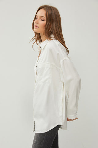 Oversized Button Up Tencel Shirt