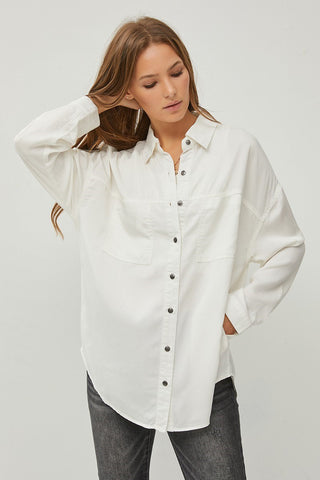 Oversized Button Up Tencel Shirt