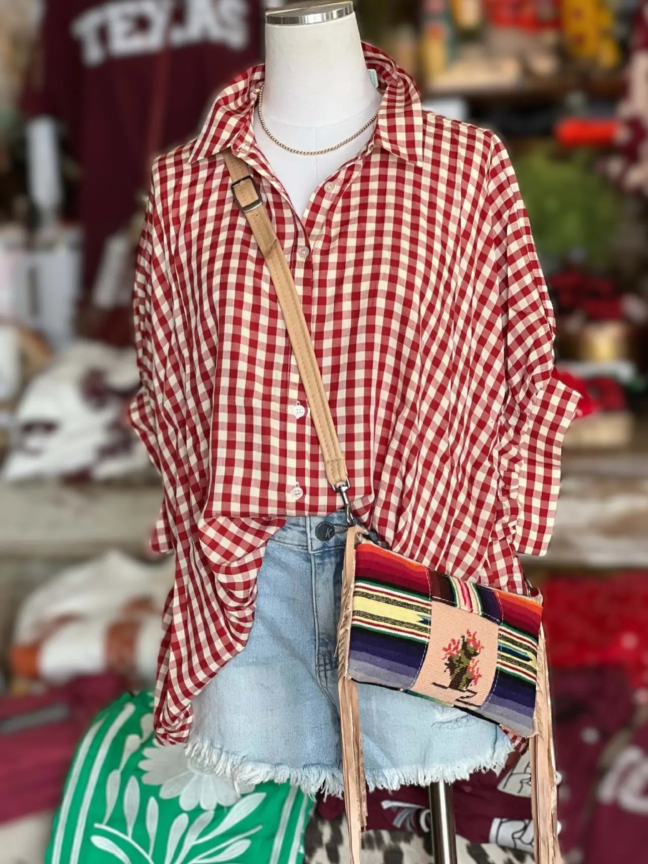 Classic Plaid Check Blouse